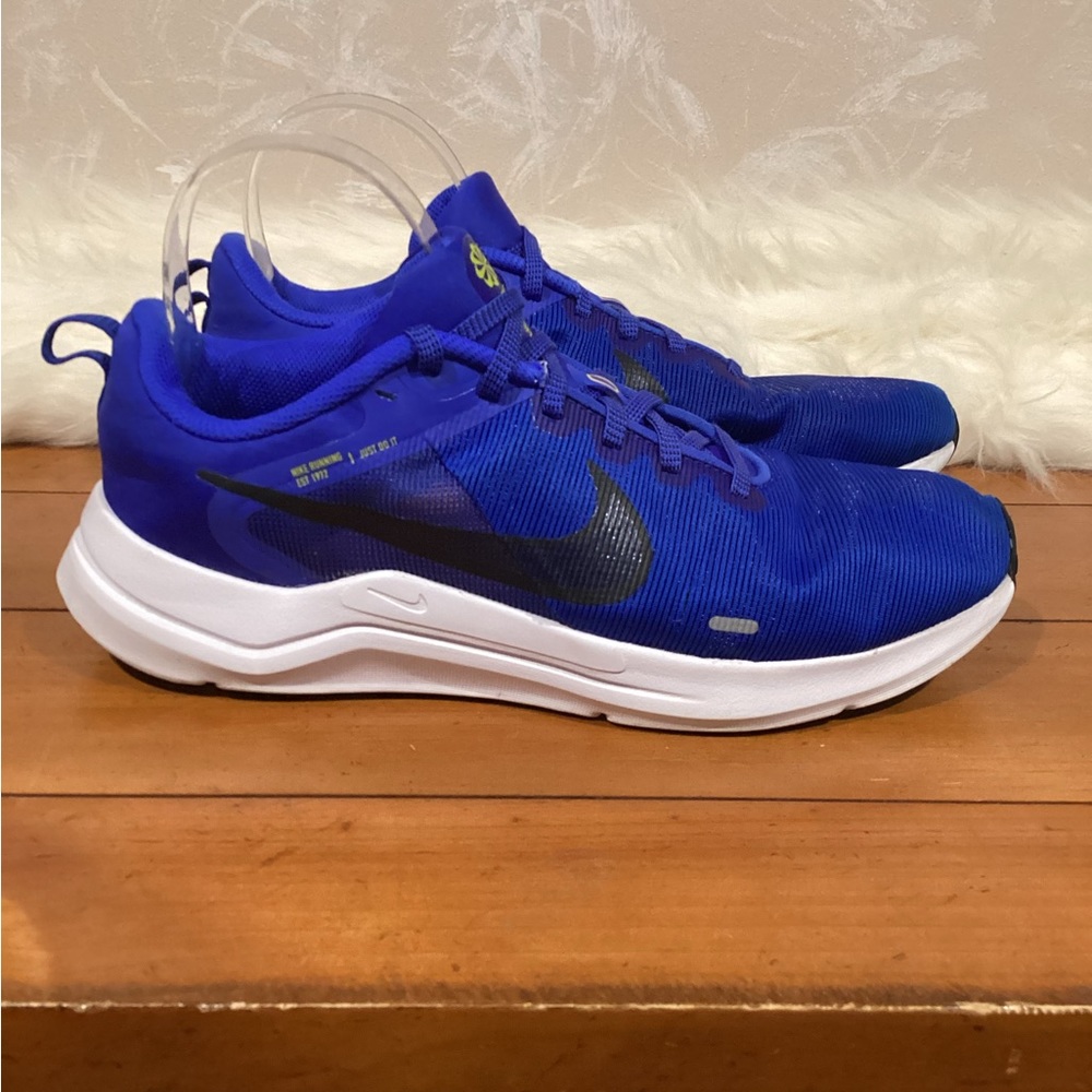 Nike Downshifter 12 Mens Running Shoe Blue Yellow DD9293-400 Size 9 - Picture 5 of 14